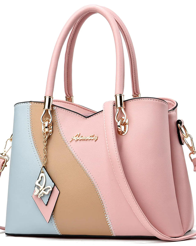 DAINAOTM Purses and Handbags for Women Tote PU Leather Ladies Satchel Top Handle Crossbody Shoulder Bag