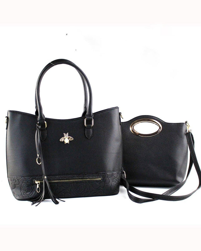 7808- Chic 2 in 1 Tote/ Satchel With Shoulder Strap
