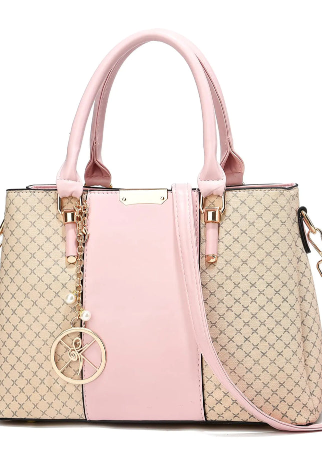 Purse and Handbags for Women 3 Zip Compartments Tote Bag Designer Shoulder Purse Top Handle Satchel Bags